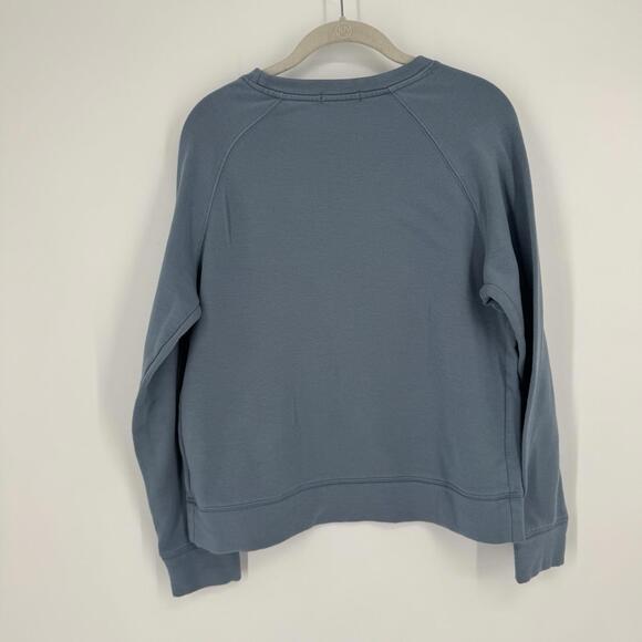 Quince sweatshirt medium M blue supersoft fleece crew modal tencel athletic - Picture 7 of 7